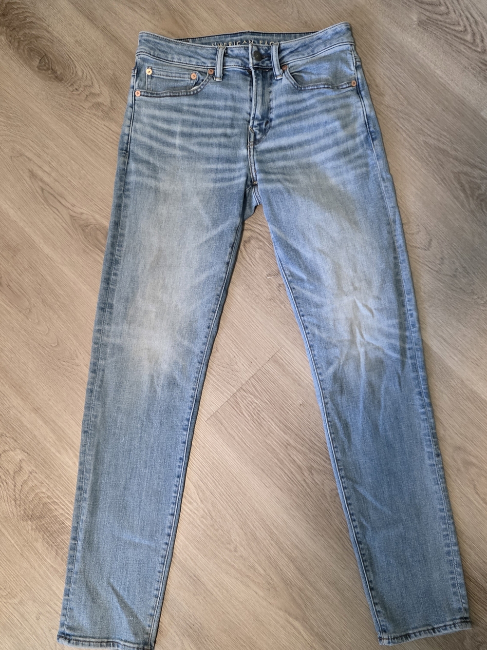 American Eagle Outfitters Women's Light Blue Skinny Jeans